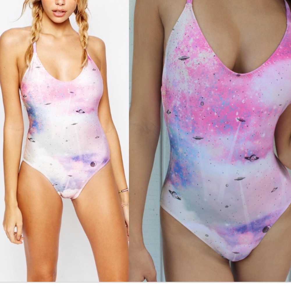 NEW Wildfox Jewerly $121 Space Cadet Bathing 1pc Suit